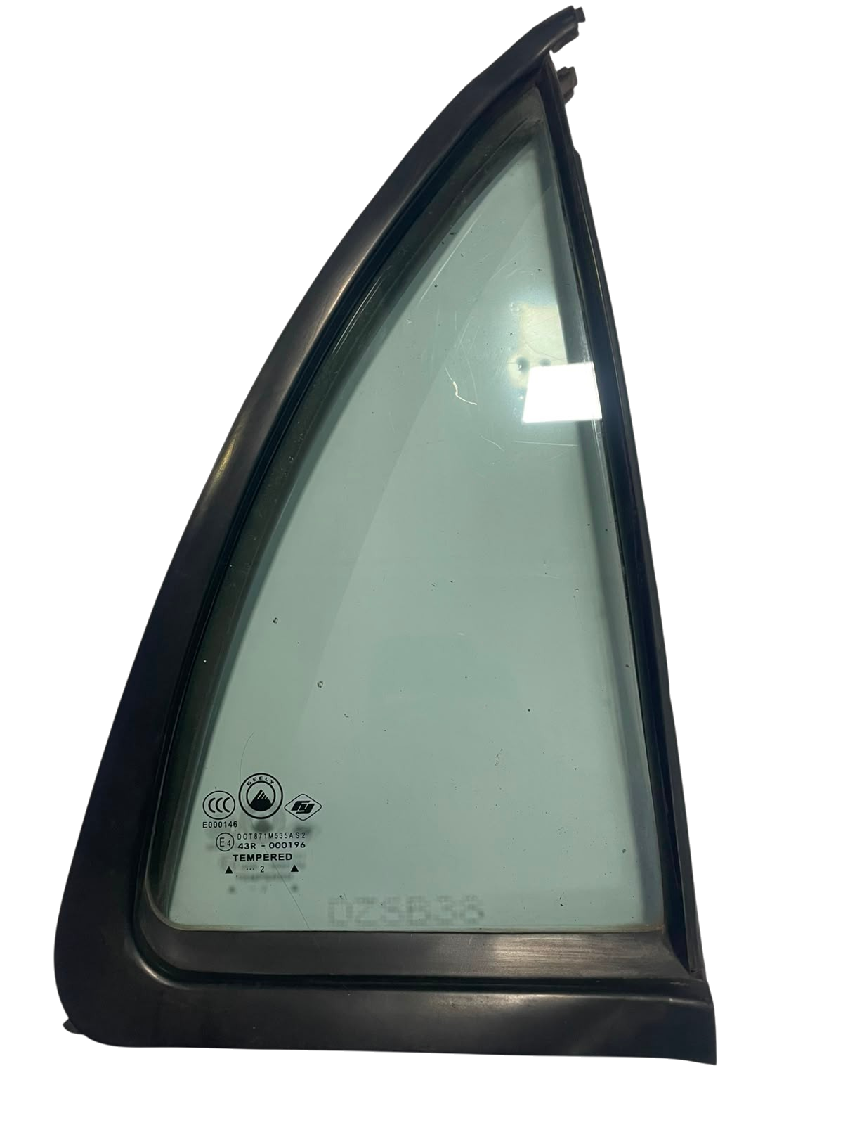 VIDRIO TIPO ALETA PUERTA TRASERA DERECHA MARCADO GEELY NEW CK 2012